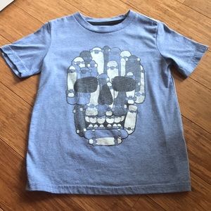 Boys Size 4/5 Fabkids Skateboard Skull Tee